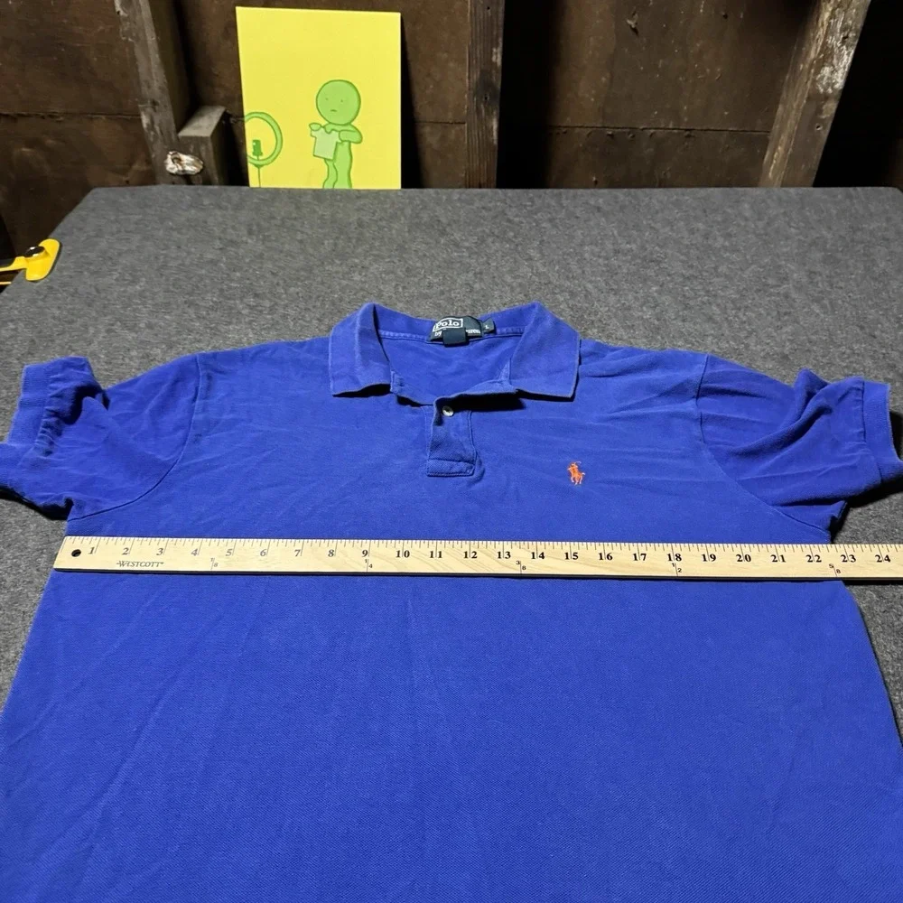 VTG 90s Polo Ralph Lauren Mens Polo Short Sleeve Shirt Mens L Preppy Golf Retro - Picture 6 of 7